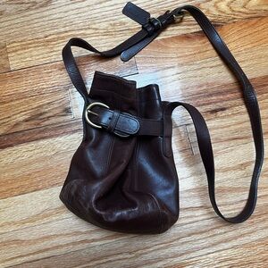 Dark brown vintage Coach 4156 bucket bag